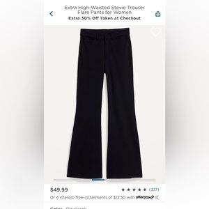 Stevie extra high waist flare trousers